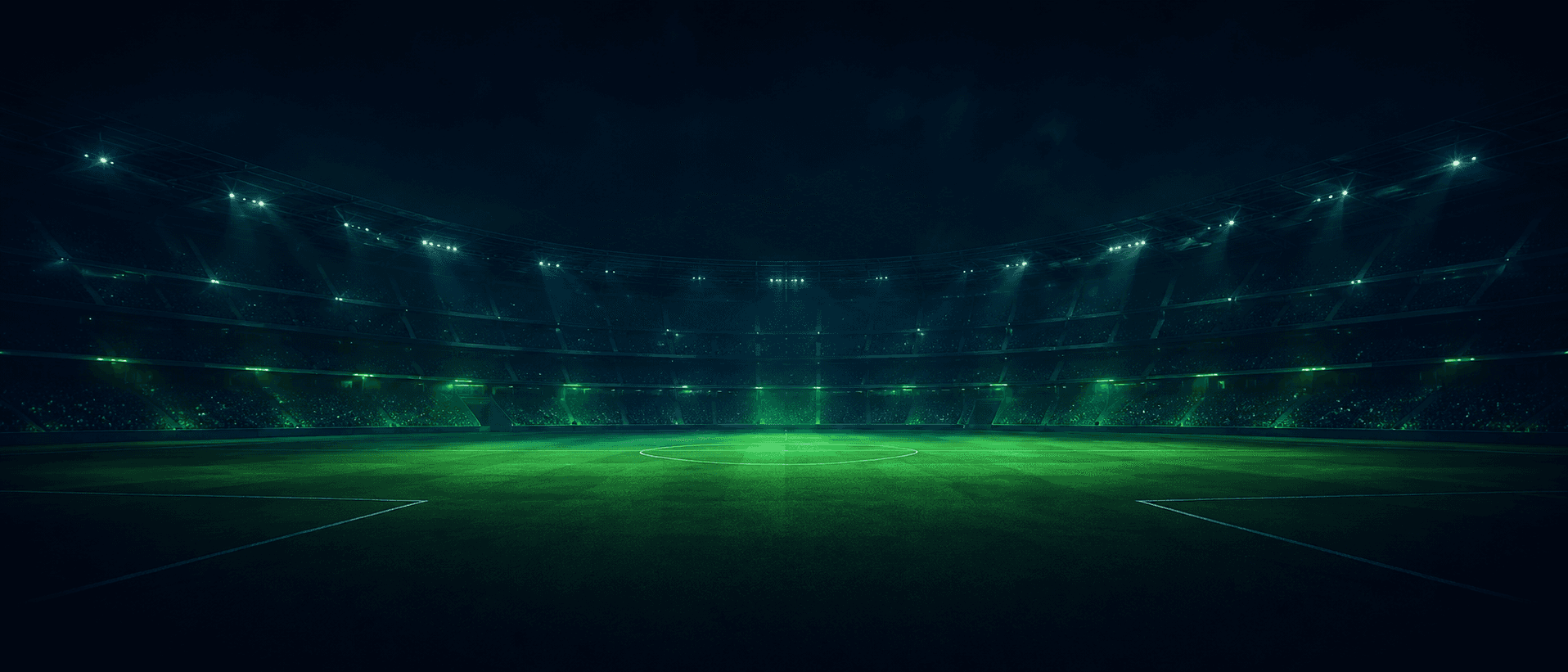 Green stadium pitch